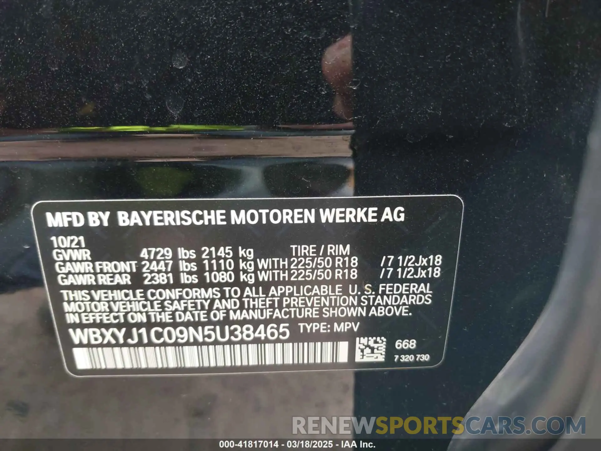 9 fotografías del automóvil dañado WBXYJ1C09N5U38465 BMW X2 2022