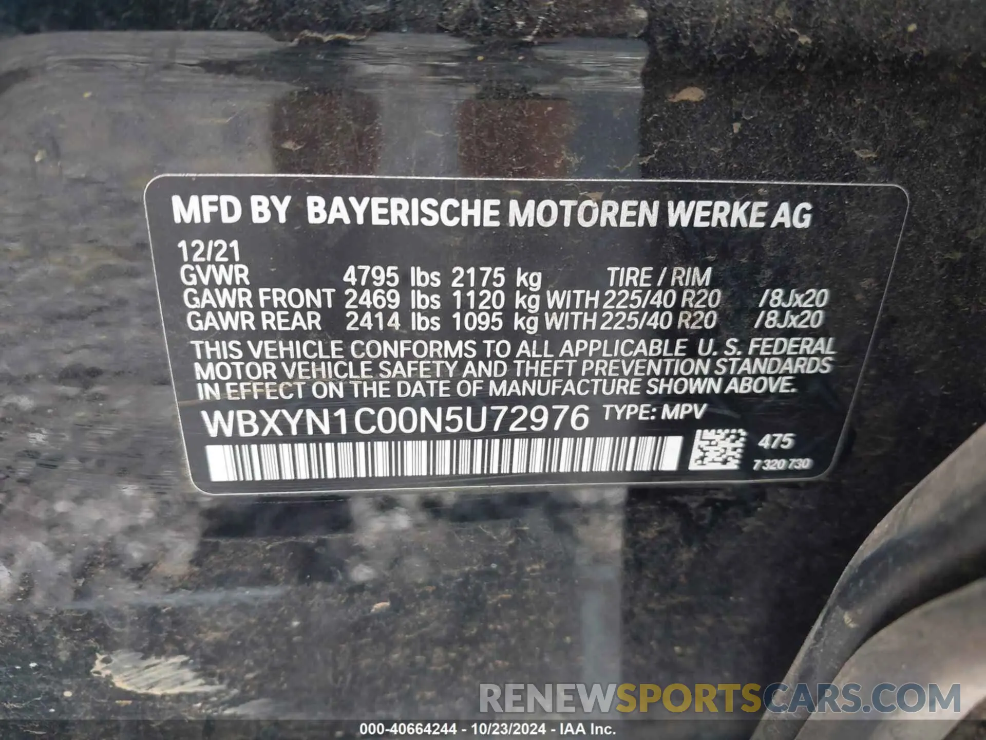9 fotografías del automóvil dañado WBXYN1C00N5U72976 BMW X2 2022