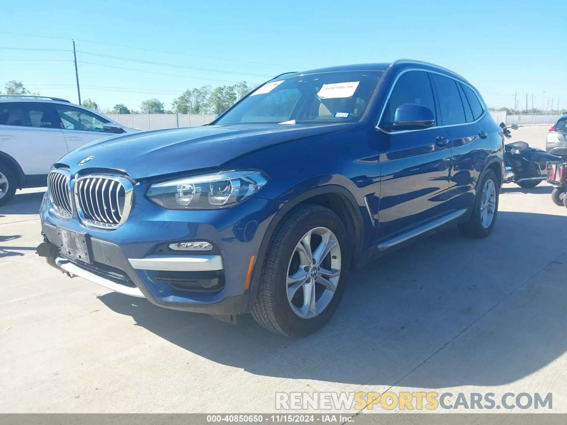2 fotografías del automóvil dañado 5UXTR7C54KLF30400 BMW X3 2019