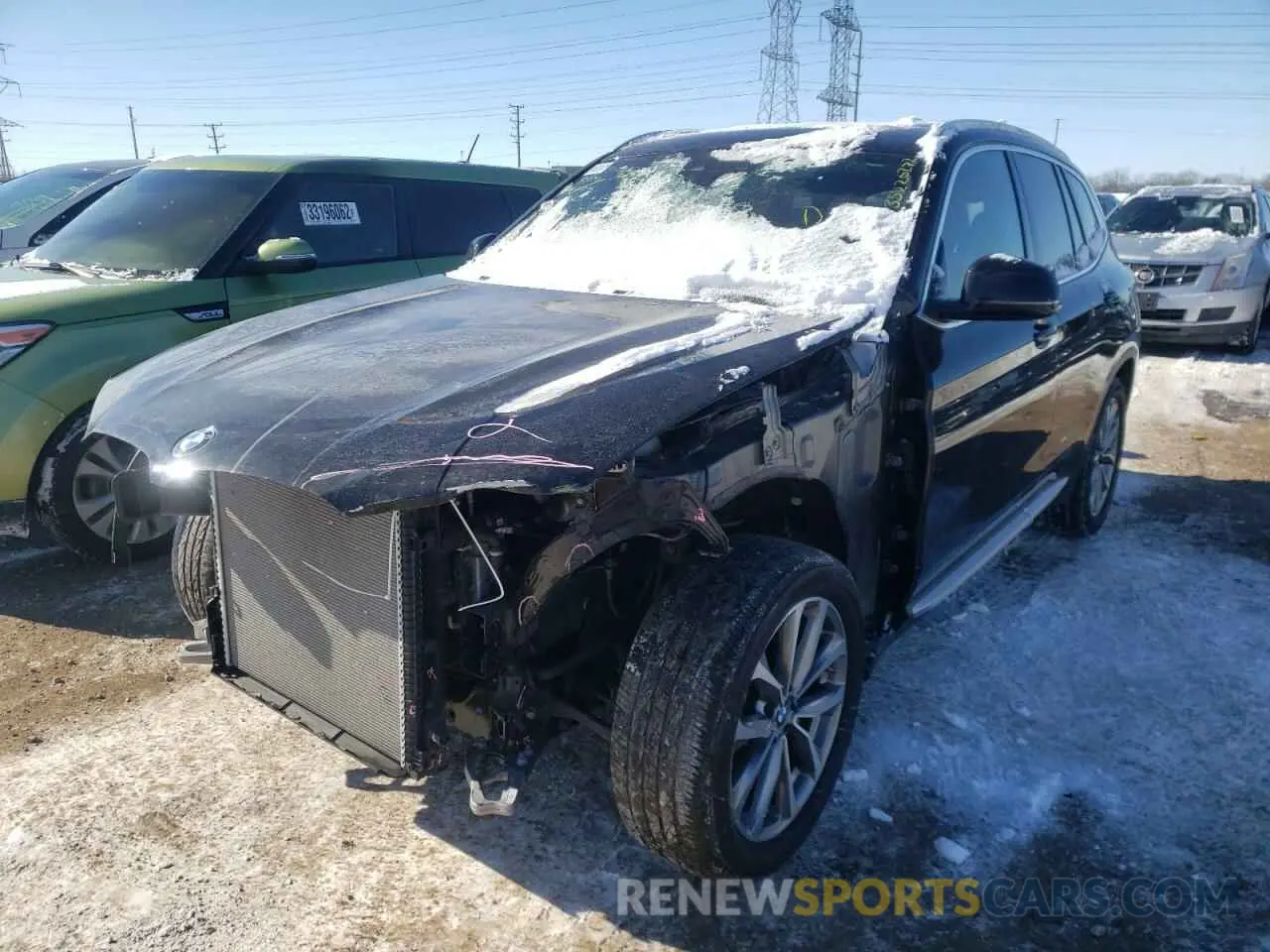 2 fotografías del automóvil dañado 5UXTR7C55KLE97357 BMW X3 2019