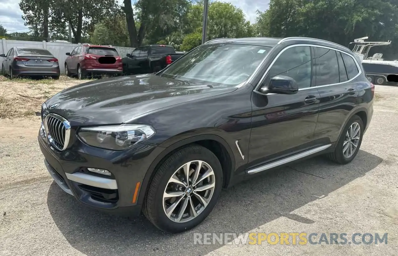 2 fotografías del automóvil dañado 5UXTR7C55KLF37078 BMW X3 2019