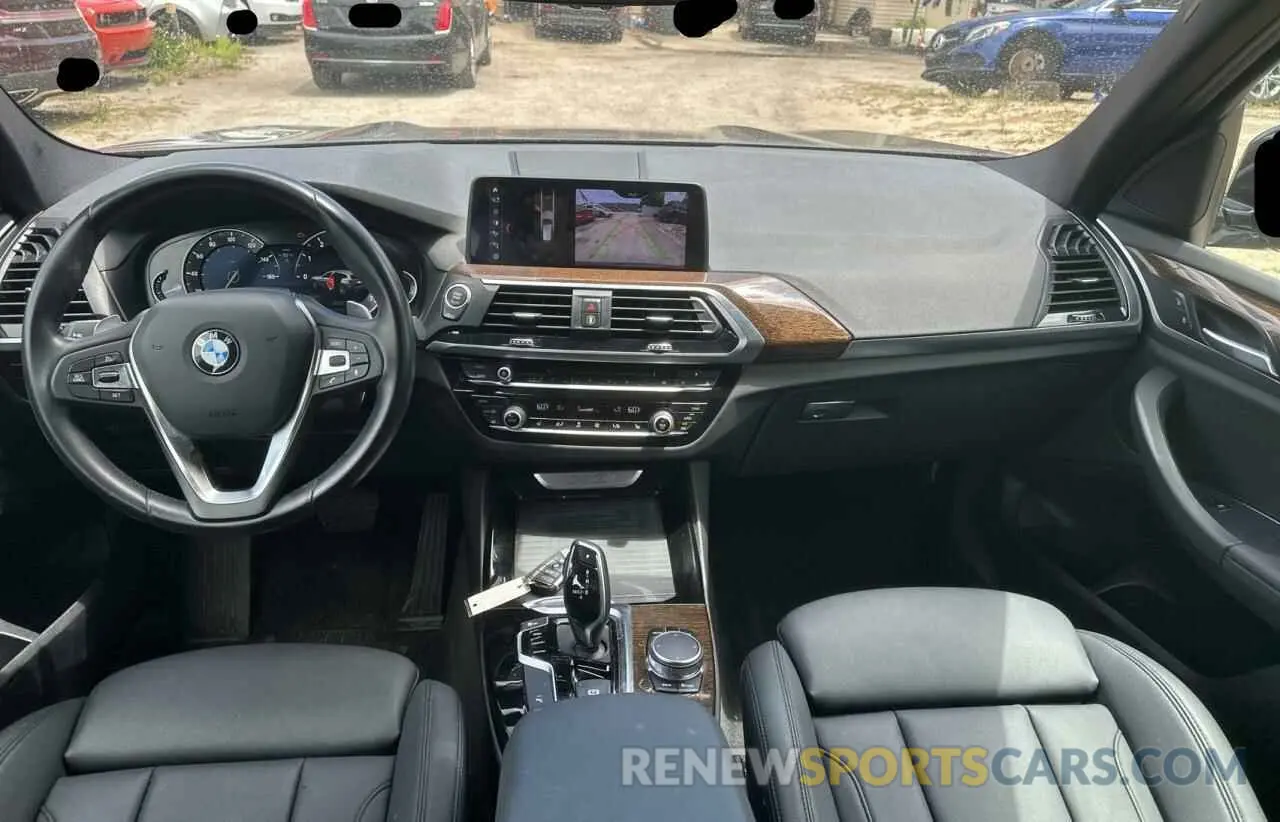 9 fotografías del automóvil dañado 5UXTR7C55KLF37078 BMW X3 2019