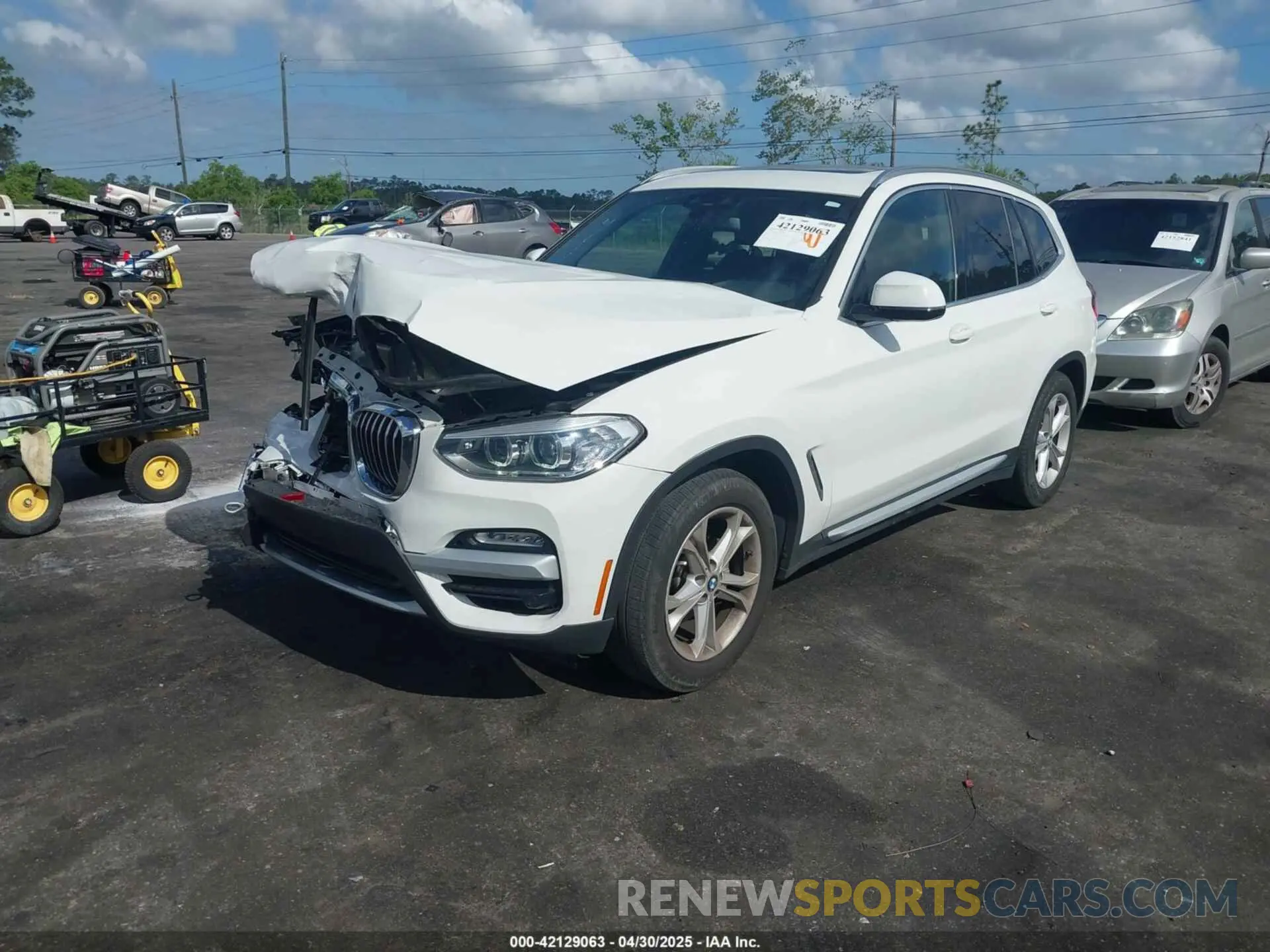 2 fotografías del automóvil dañado 5UXTR7C55KLR43875 BMW X3 2019