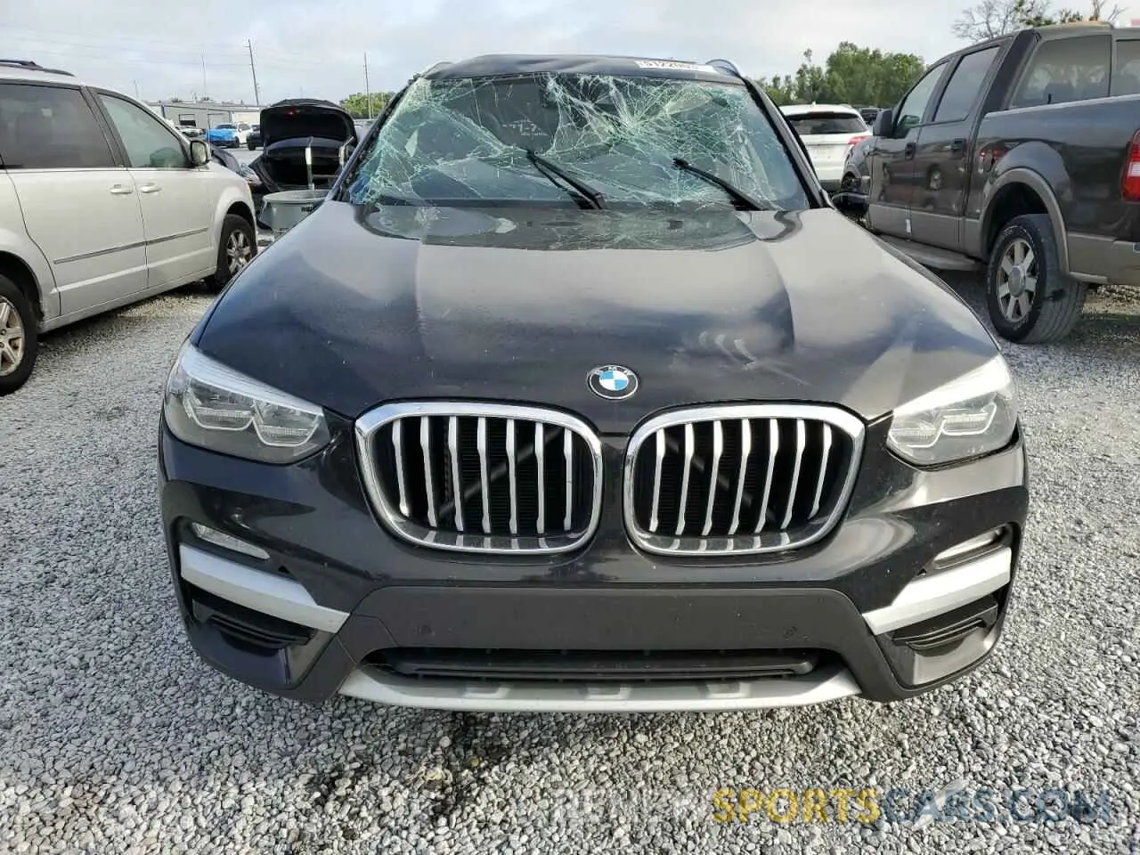 5 fotografías del automóvil dañado 5UXTR7C57KLF28768 BMW X3 2019