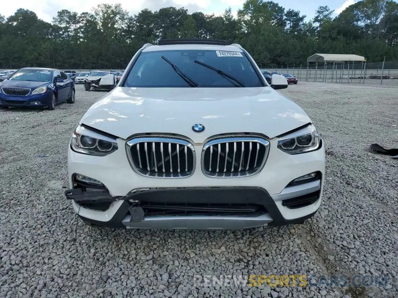 5 fotografías del automóvil dañado 5UXTR7C58KLF29279 BMW X3 2019