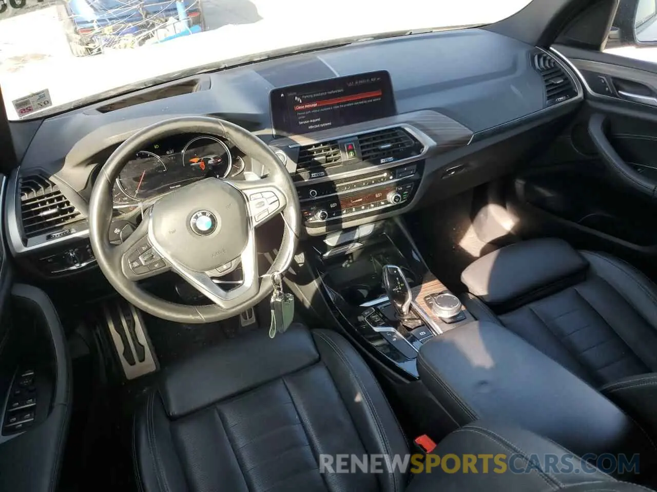 8 fotografías del automóvil dañado 5UXTR7C5XKLF23998 BMW X3 2019