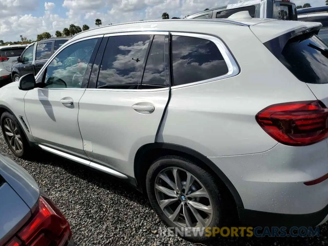 2 fotografías del automóvil dañado 5UXTR9C50KLD92947 BMW X3 2019