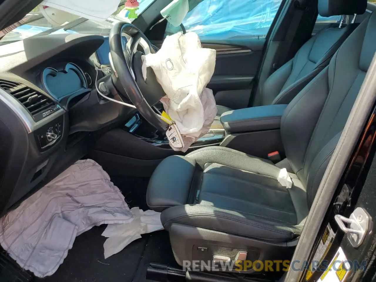 7 fotografías del automóvil dañado 5UXTR9C52KLD90830 BMW X3 2019