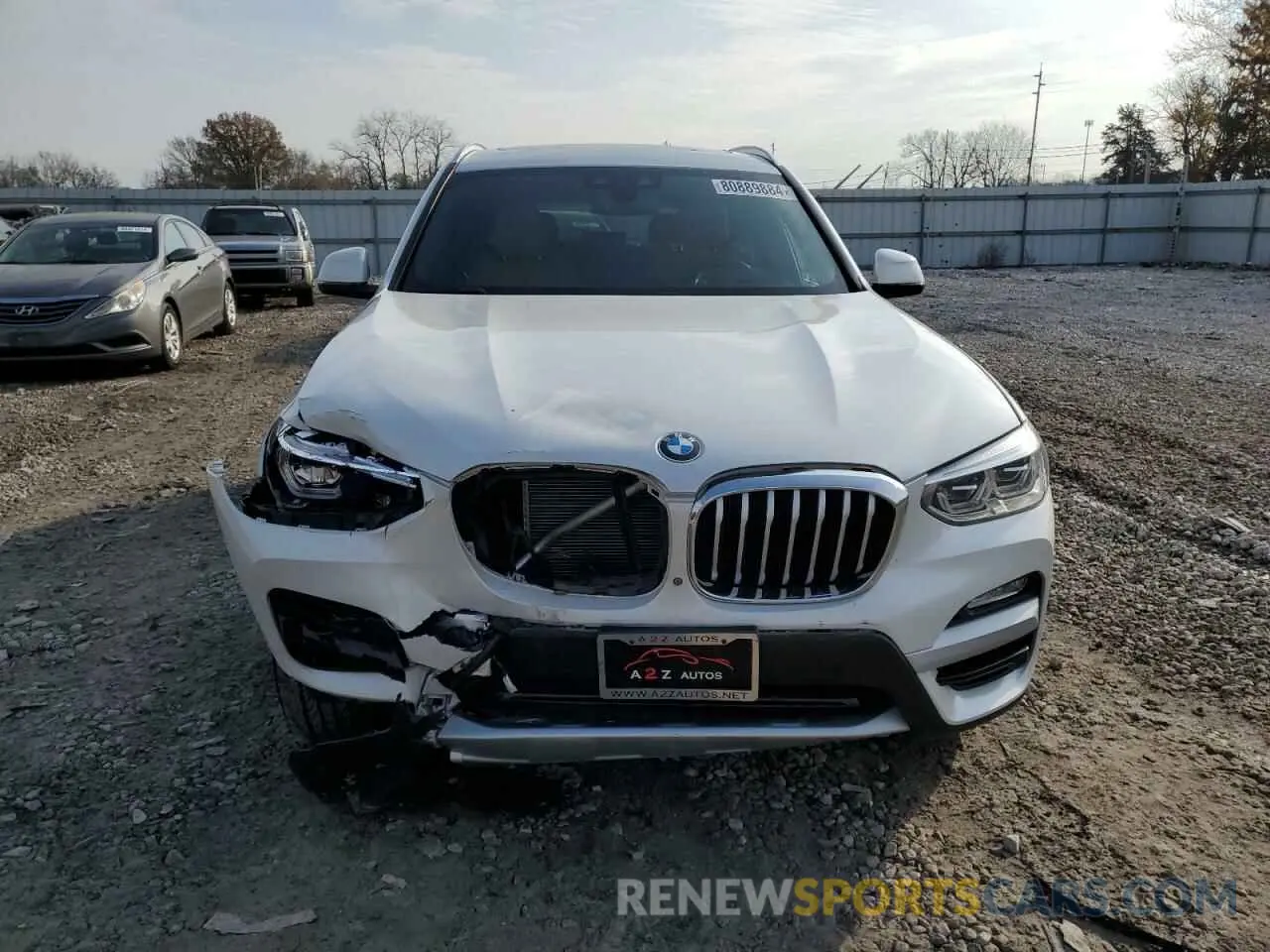 5 fotografías del automóvil dañado 5UXTR9C52KLP87600 BMW X3 2019