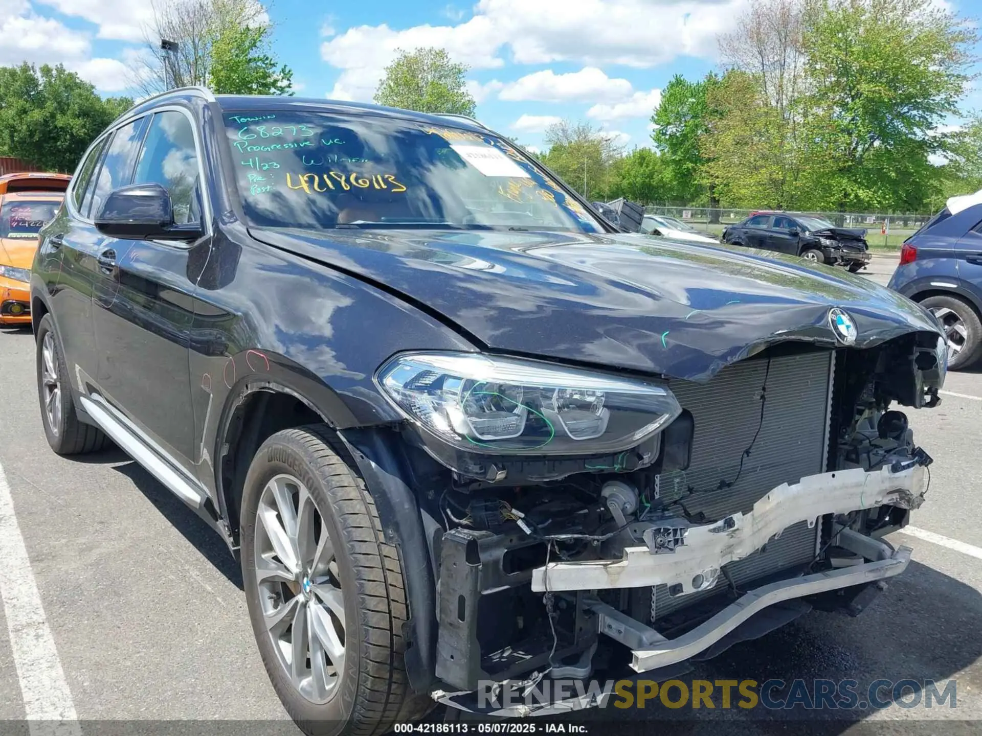 1 fotografías del automóvil dañado 5UXTR9C53KLP81692 BMW X3 2019