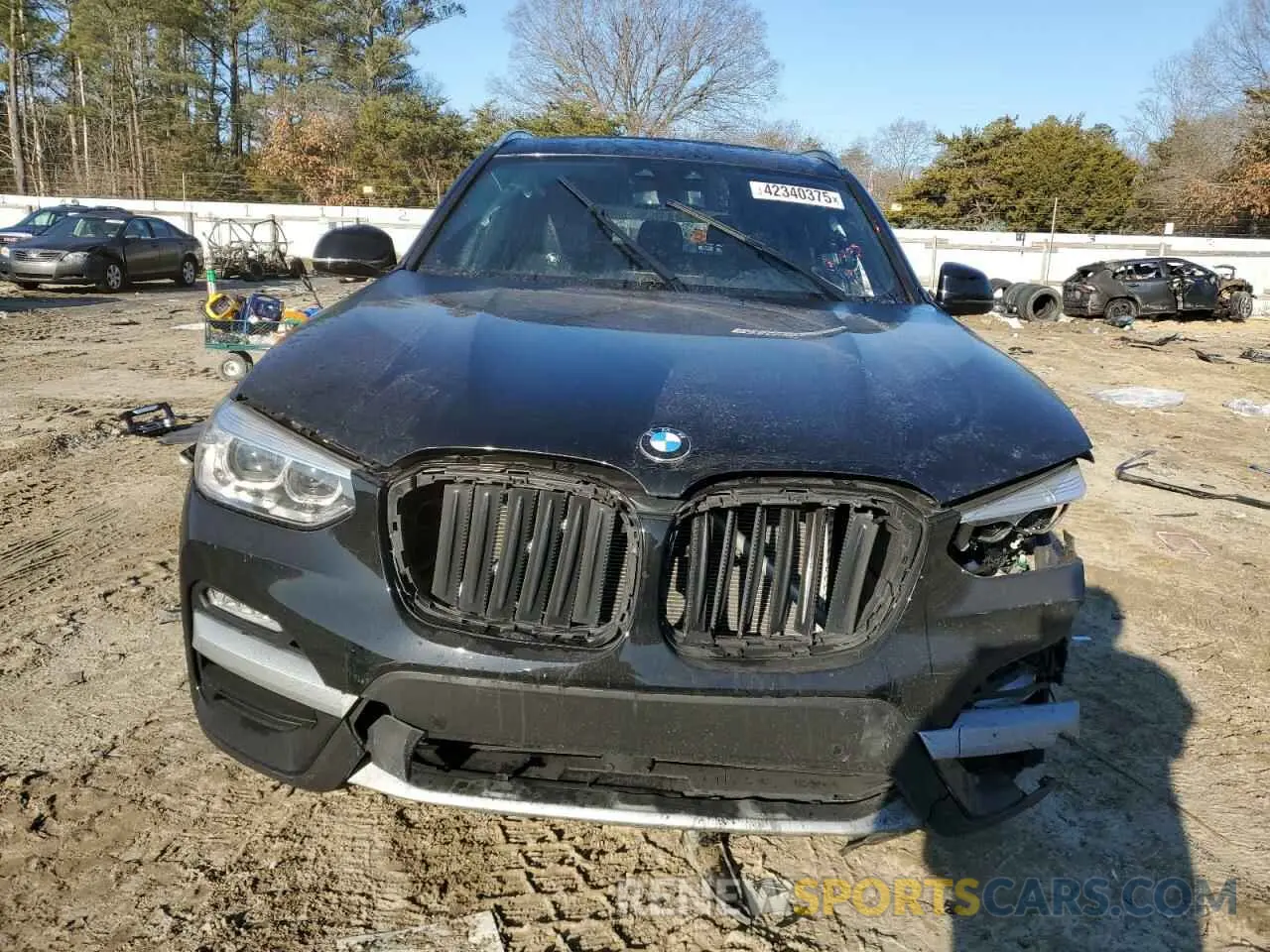 5 fotografías del automóvil dañado 5UXTR9C54KLP89901 BMW X3 2019