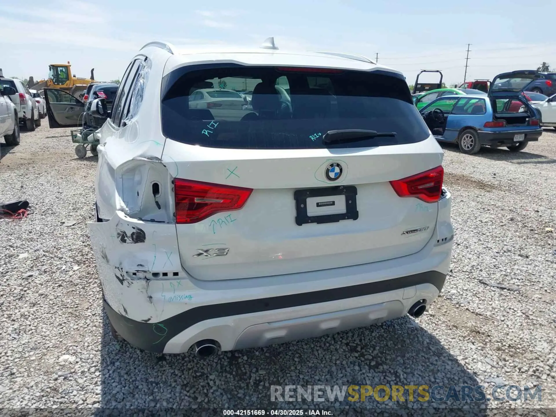 6 fotografías del automóvil dañado 5UXTR9C54KLP92216 BMW X3 2019