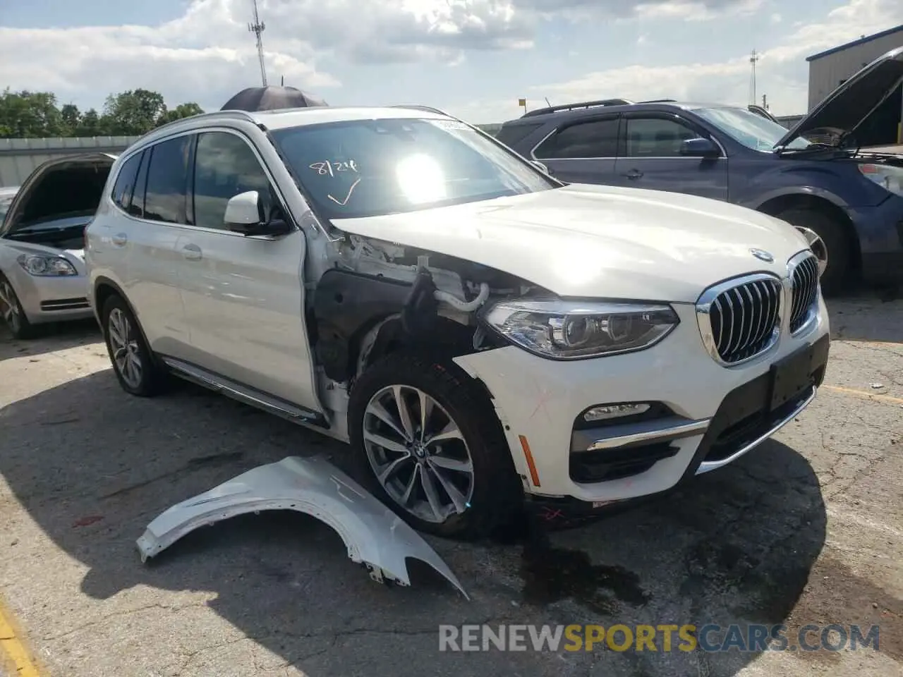 1 fotografías del automóvil dañado 5UXTR9C55KLD97707 BMW X3 2019
