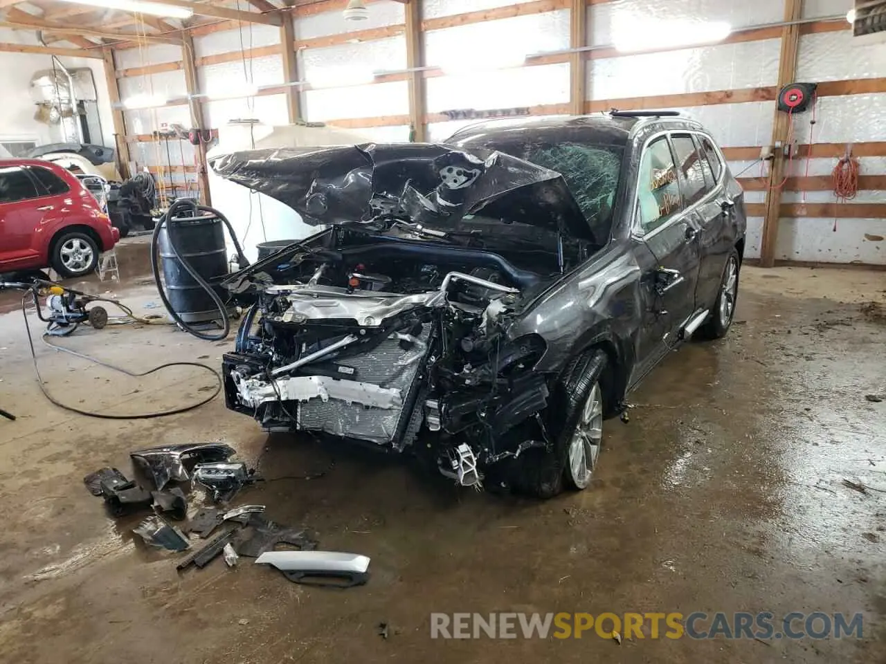 2 fotografías del automóvil dañado 5UXTR9C55KLE18054 BMW X3 2019
