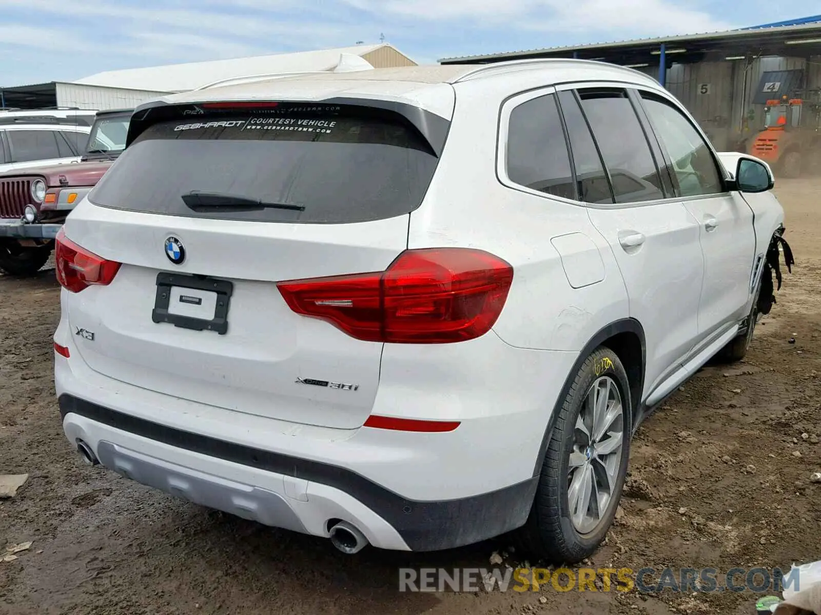 4 fotografías del automóvil dañado 5UXTR9C55KLE18457 BMW X3 2019