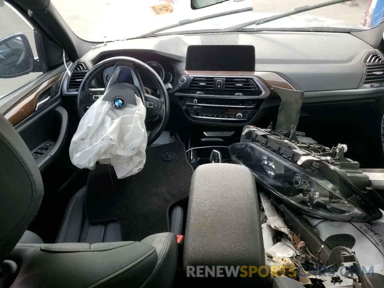 8 fotografías del automóvil dañado 5UXTR9C56KLD91088 BMW X3 2019