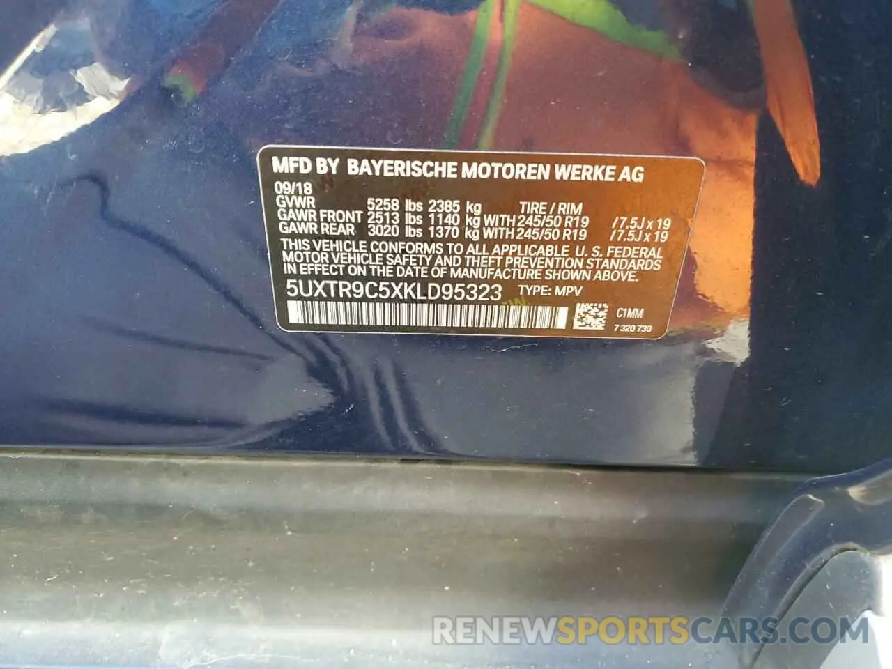 13 fotografías del automóvil dañado 5UXTR9C5XKLD95323 BMW X3 2019