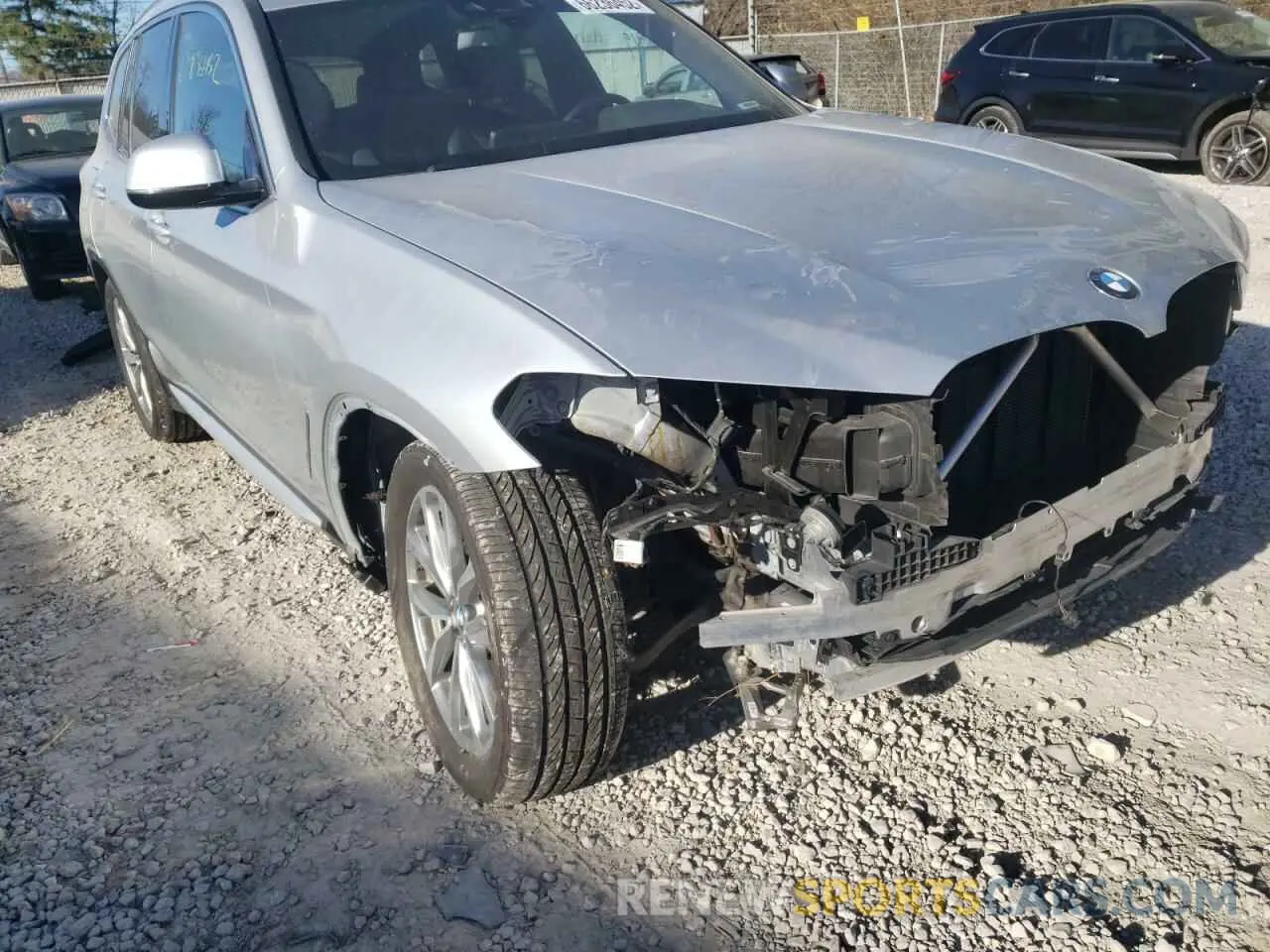 9 fotografías del automóvil dañado 5UXTR9C5XKLP93080 BMW X3 2019