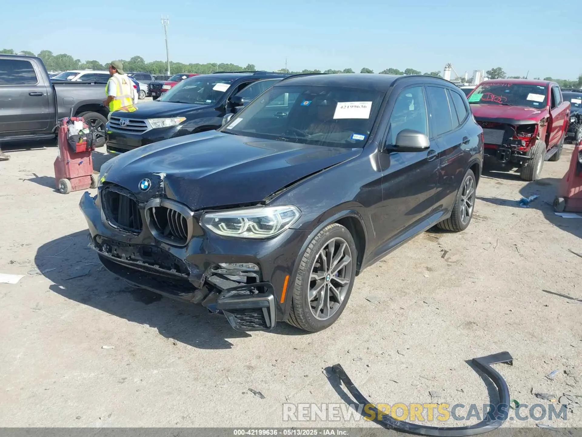 2 fotografías del automóvil dañado 5UXTS3C56K0Z07174 BMW X3 2019