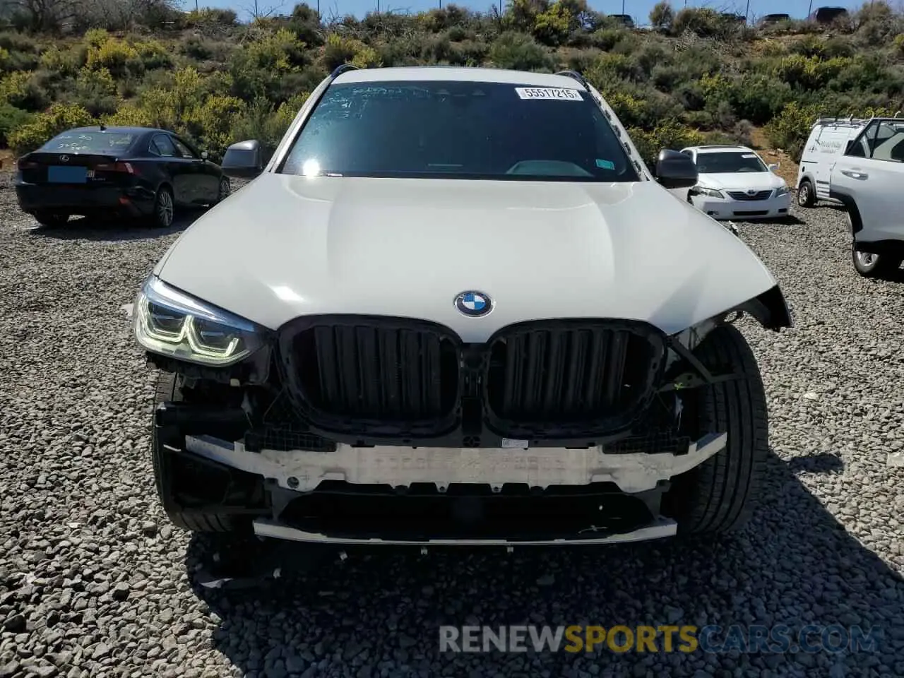 5 fotografías del automóvil dañado 5UXTS3C56K0Z07787 BMW X3 2019