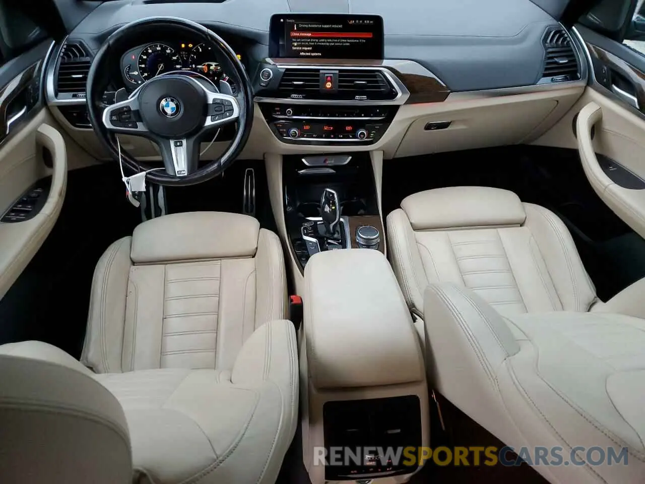 8 fotografías del automóvil dañado 5UXTS3C57K0Z08673 BMW X3 2019