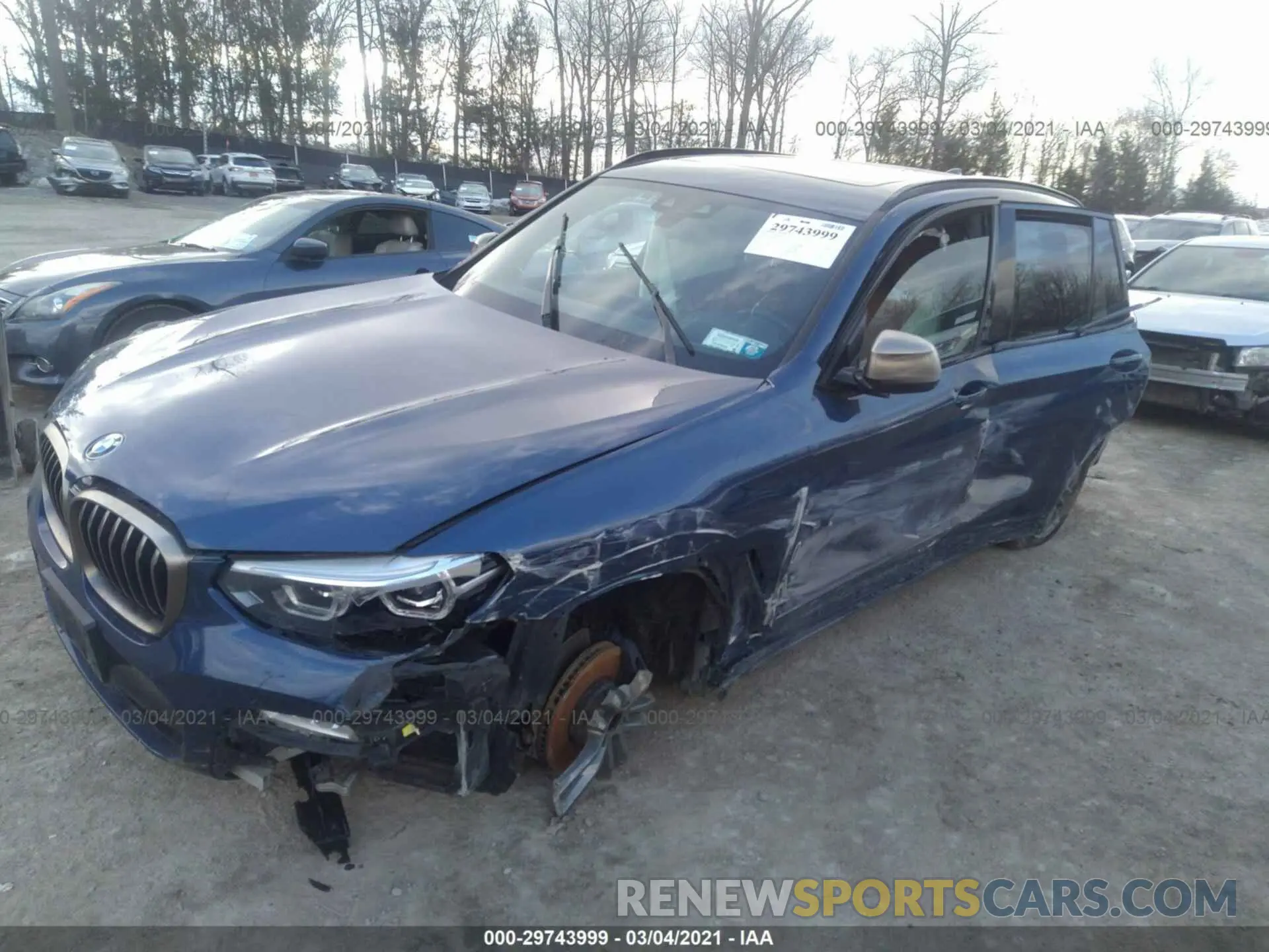 2 fotografías del automóvil dañado 5UXTS3C58K0Z04535 BMW X3 2019