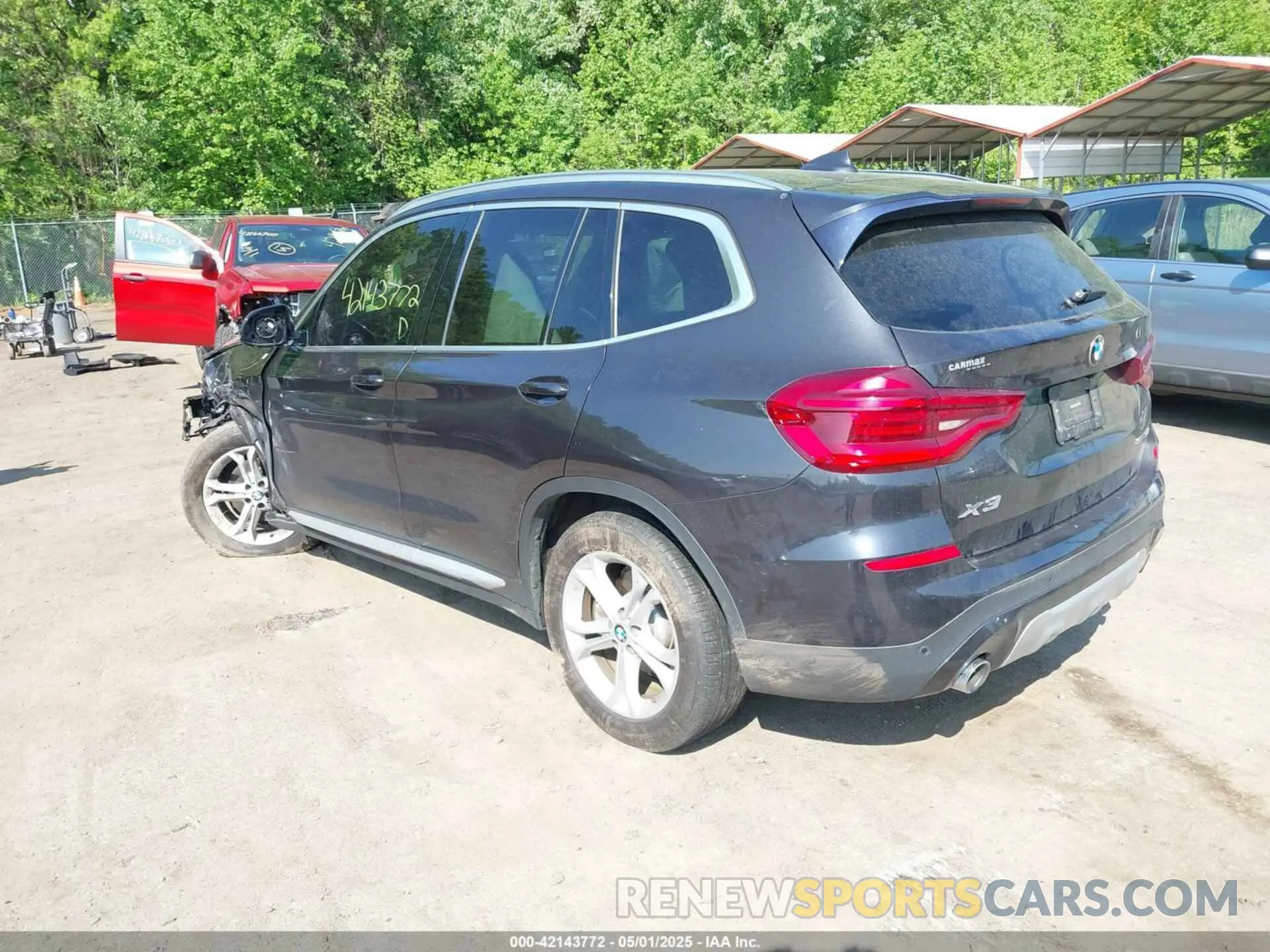 3 fotografías del automóvil dañado 5UXTY3C00L9B76499 BMW X3 2020