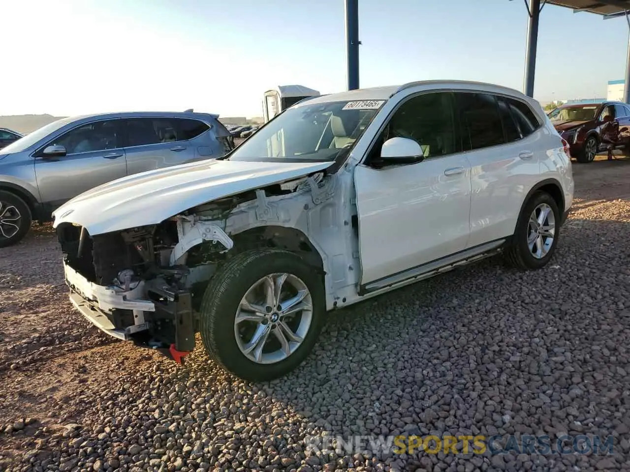 1 fotografías del automóvil dañado 5UXTY3C00L9C41383 BMW X3 2020