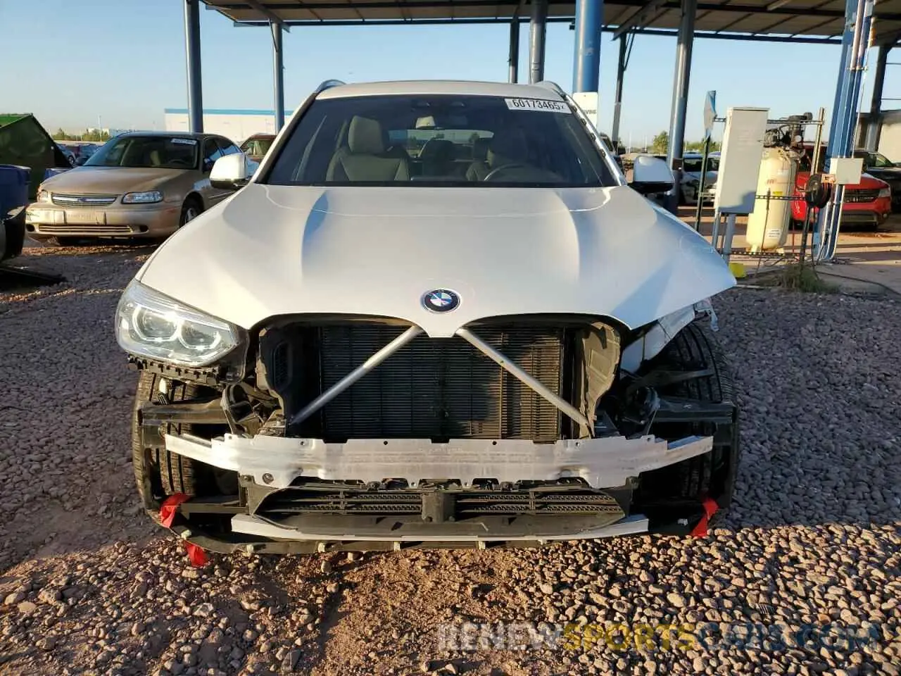 5 fotografías del automóvil dañado 5UXTY3C00L9C41383 BMW X3 2020