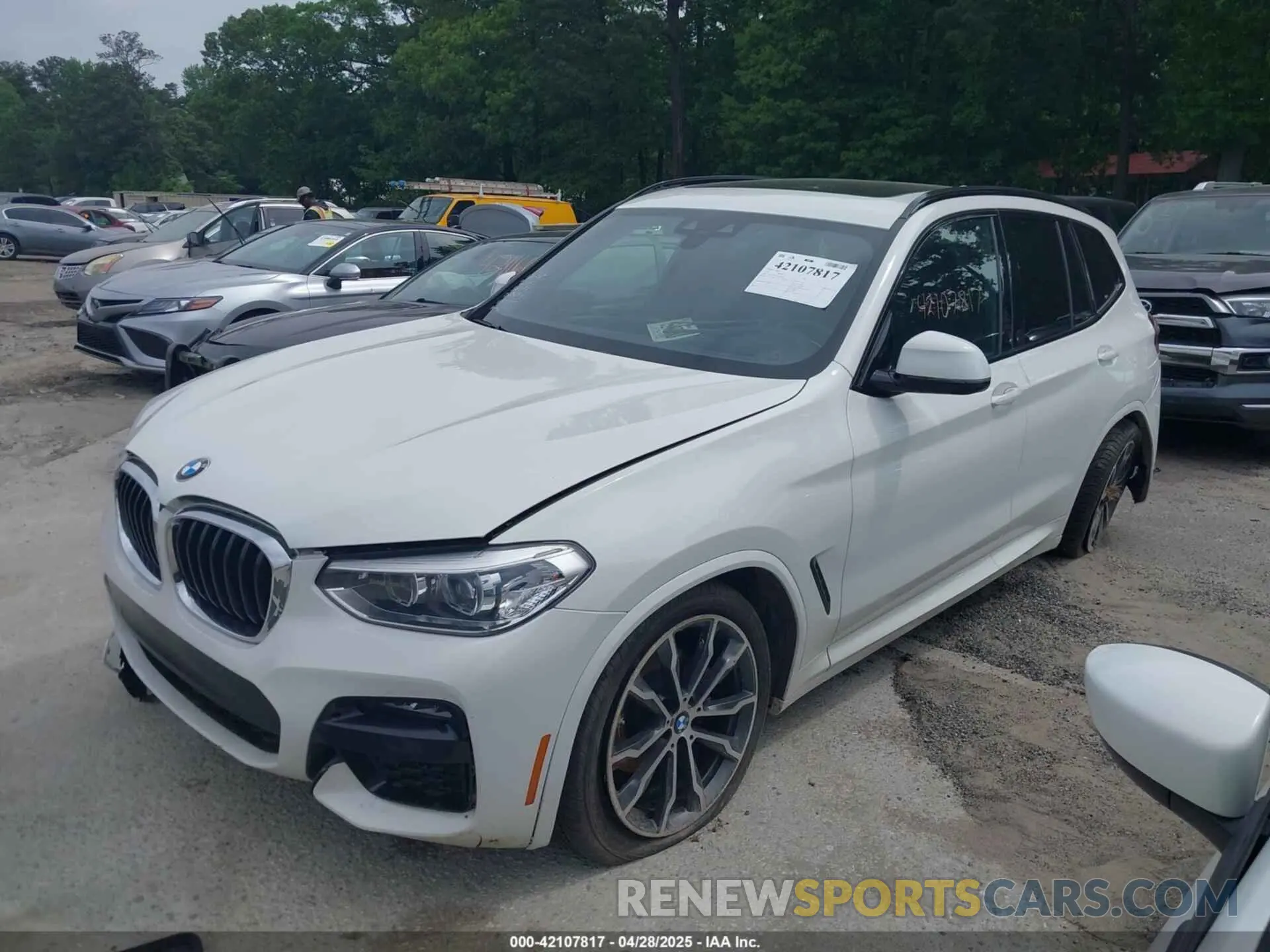2 fotografías del automóvil dañado 5UXTY3C01L9C44244 BMW X3 2020