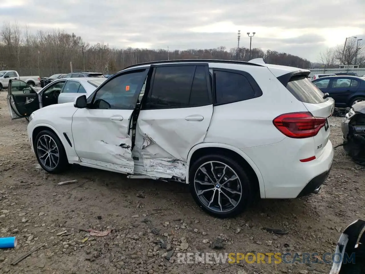 2 fotografías del automóvil dañado 5UXTY3C01L9D19900 BMW X3 2020