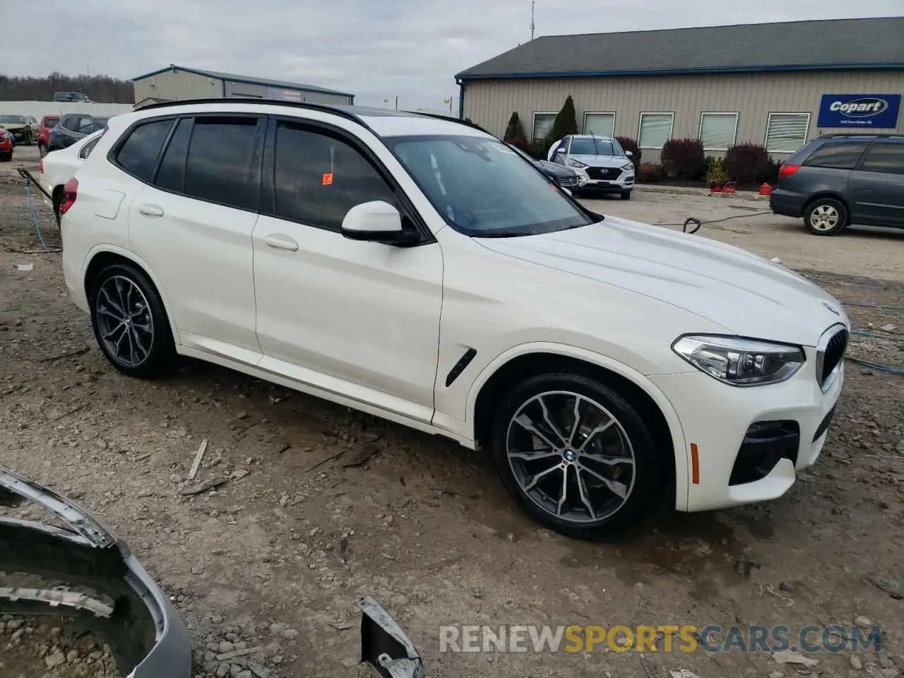 4 fotografías del automóvil dañado 5UXTY3C01L9D19900 BMW X3 2020