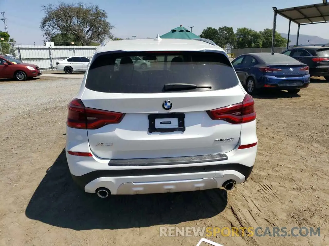 6 fotografías del automóvil dañado 5UXTY3C02L9C08126 BMW X3 2020