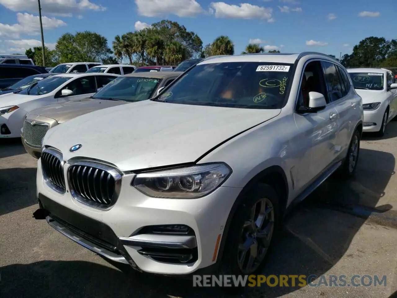 2 fotografías del automóvil dañado 5UXTY3C02L9C93369 BMW X3 2020