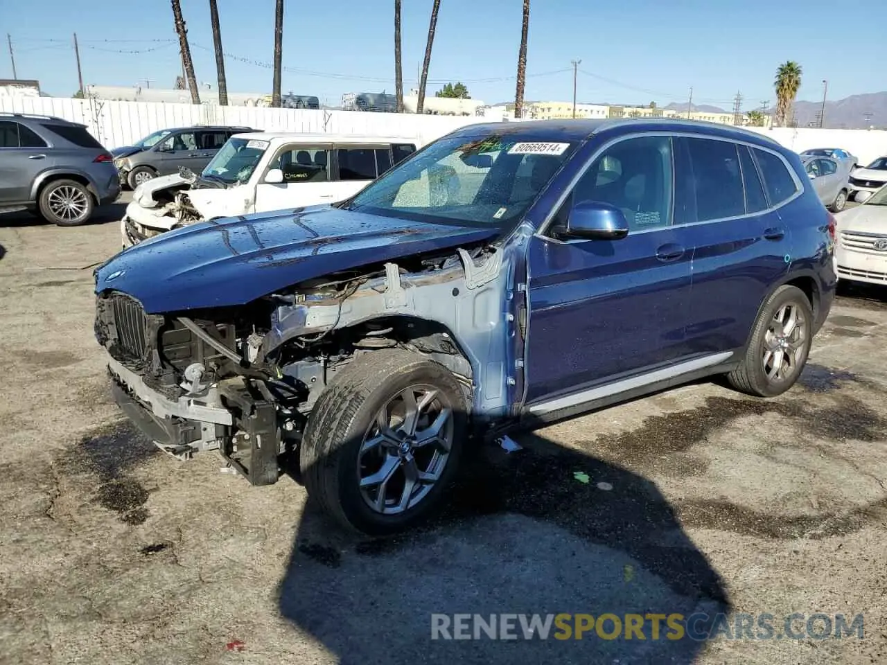 1 fotografías del automóvil dañado 5UXTY3C03L9B49233 BMW X3 2020