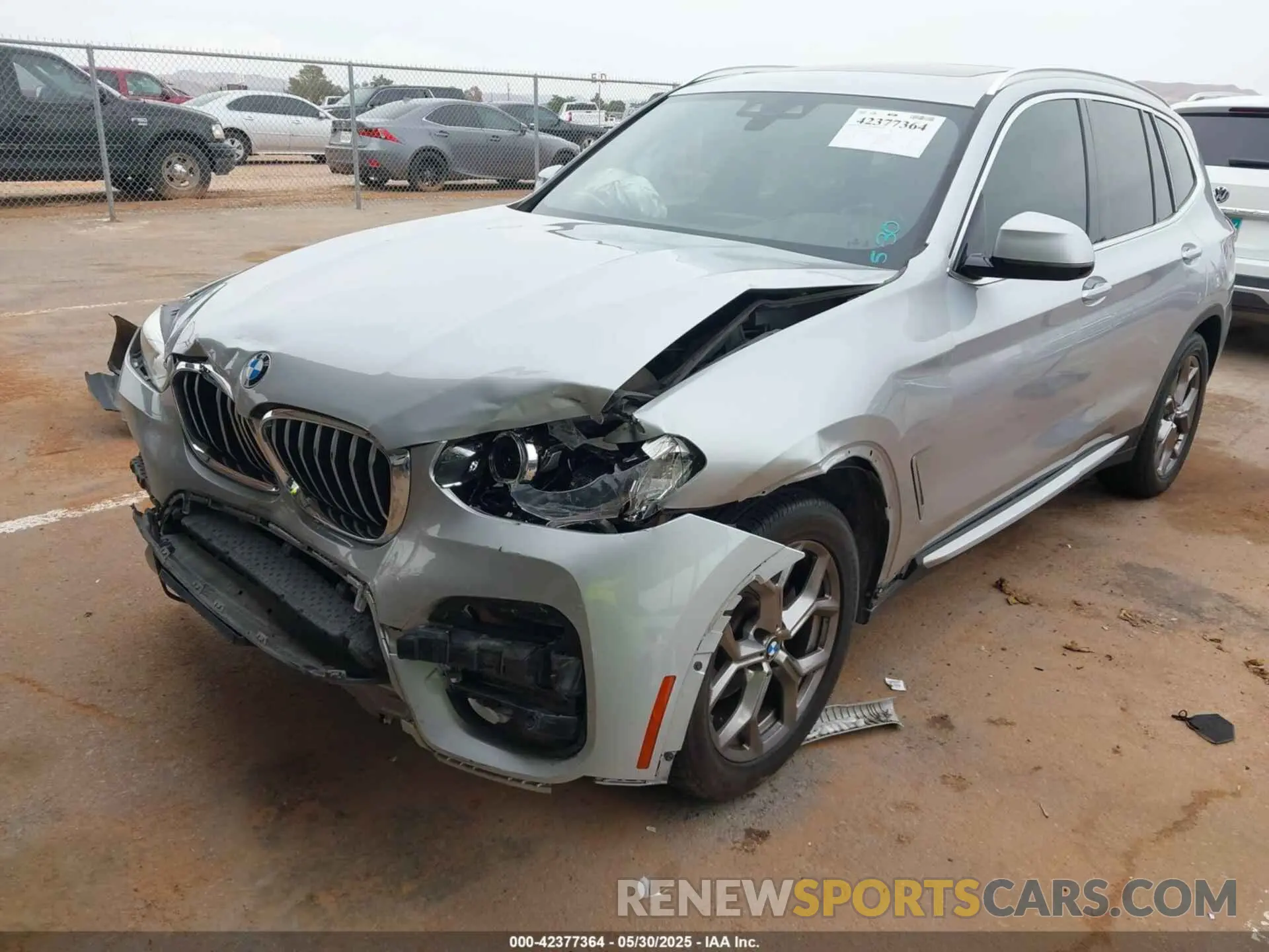 2 fotografías del automóvil dañado 5UXTY3C04L9C46134 BMW X3 2020