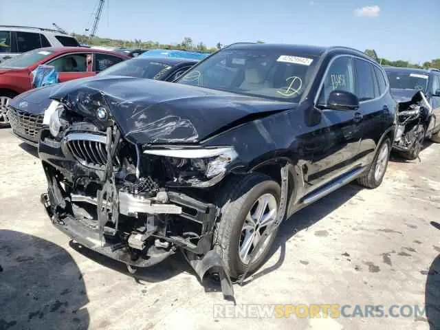 2 fotografías del automóvil dañado 5UXTY3C04L9D09085 BMW X3 2020