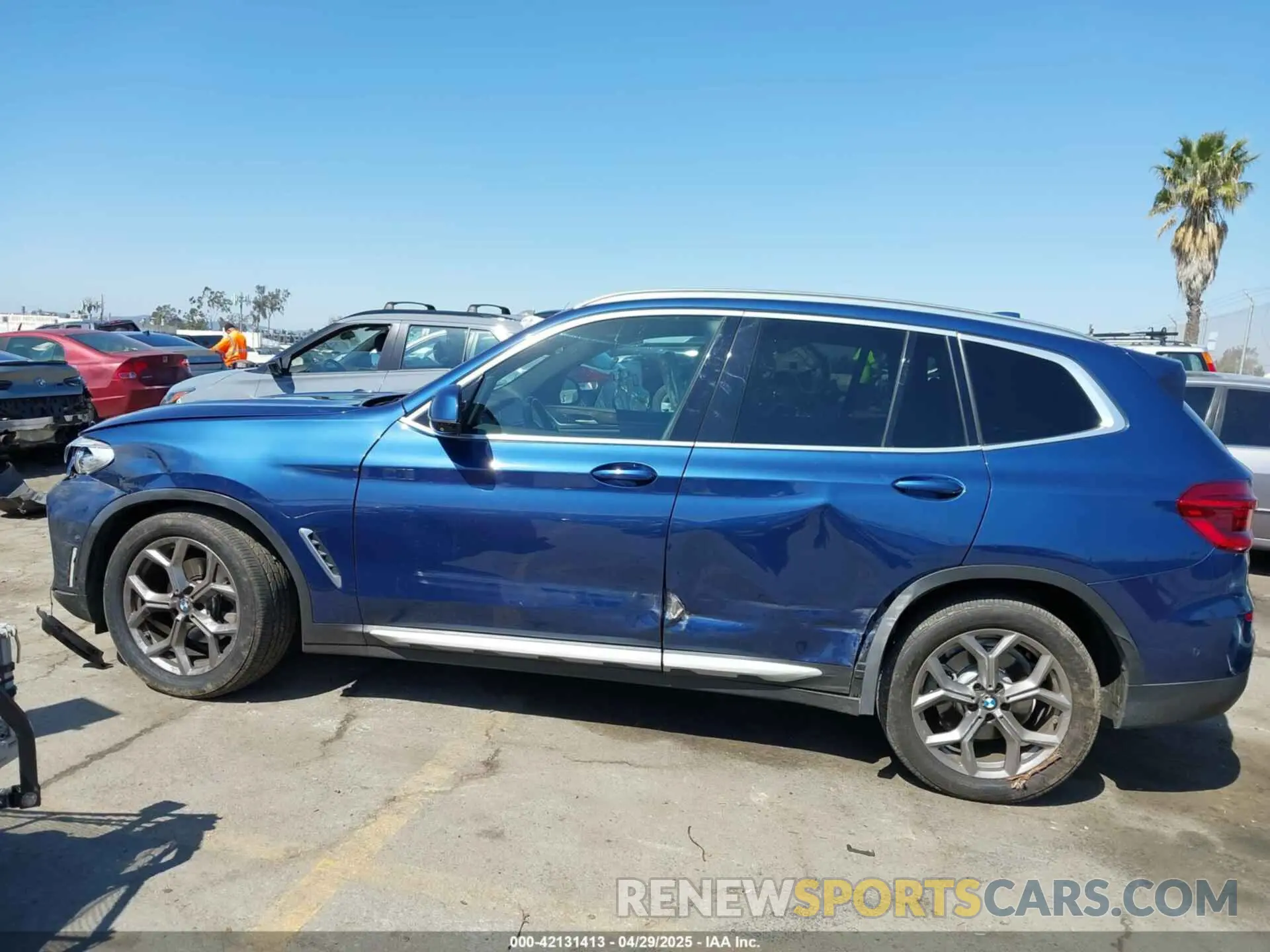 14 fotografías del automóvil dañado 5UXTY3C05L9D42497 BMW X3 2020