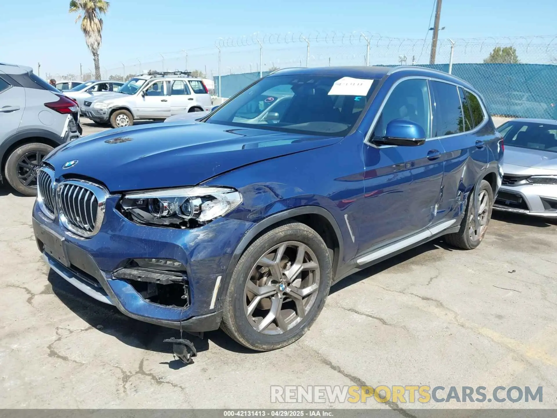2 fotografías del automóvil dañado 5UXTY3C05L9D42497 BMW X3 2020