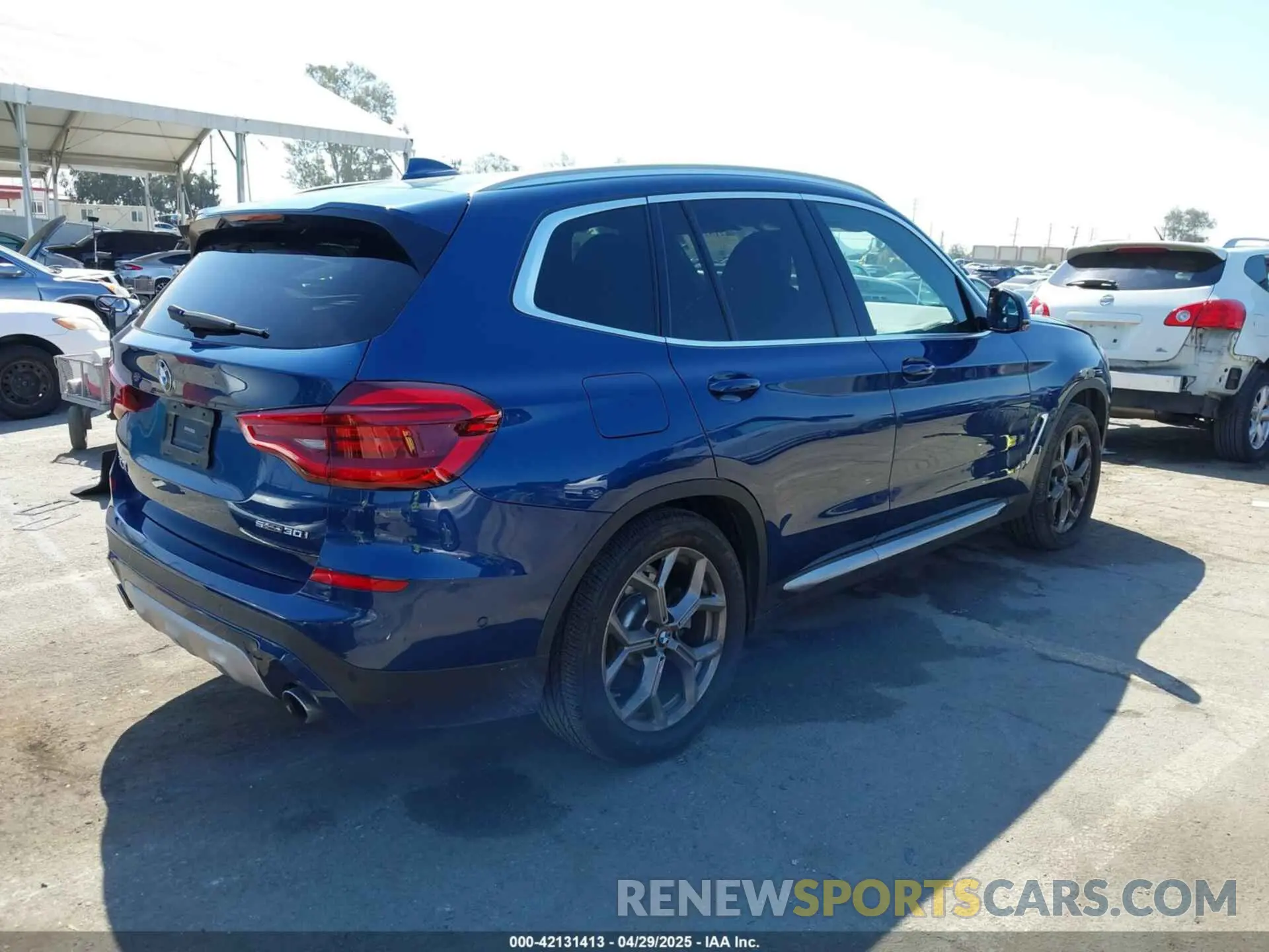 4 fotografías del automóvil dañado 5UXTY3C05L9D42497 BMW X3 2020