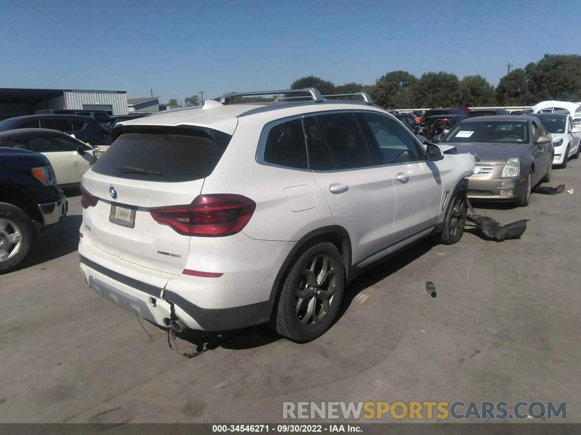 4 fotografías del automóvil dañado 5UXTY3C06L9C99000 BMW X3 2020