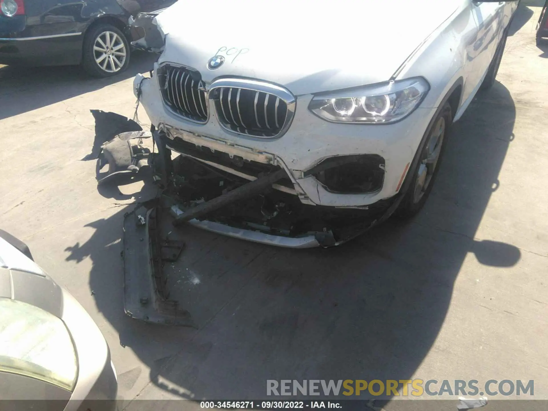 6 fotografías del automóvil dañado 5UXTY3C06L9C99000 BMW X3 2020