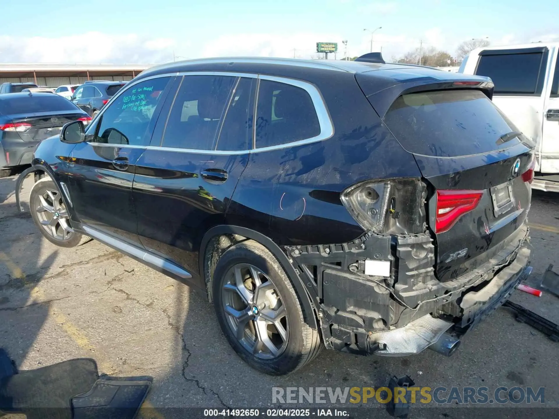 3 fotografías del automóvil dañado 5UXTY3C07LLU70420 BMW X3 2020
