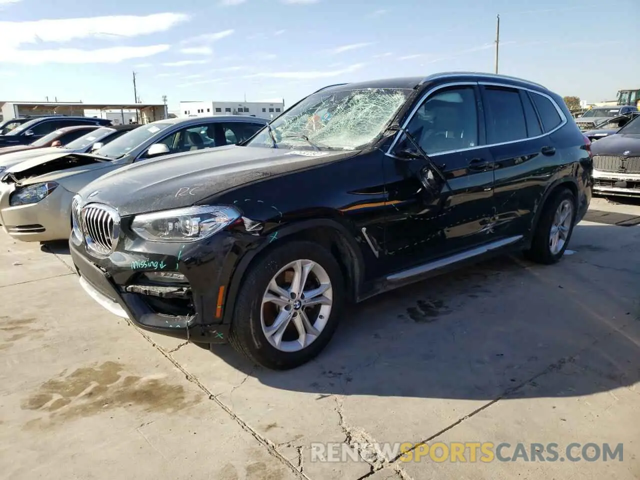 1 fotografías del automóvil dañado 5UXTY3C08L9D63067 BMW X3 2020