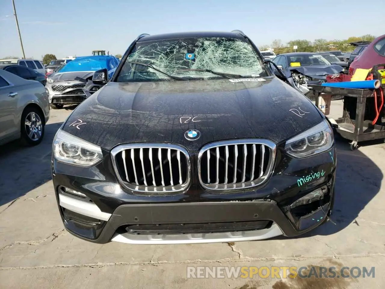 5 fotografías del automóvil dañado 5UXTY3C08L9D63067 BMW X3 2020