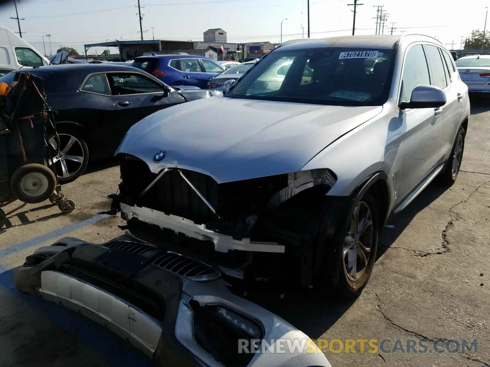 2 fotografías del automóvil dañado 5UXTY3C0XL9B57653 BMW X3 2020