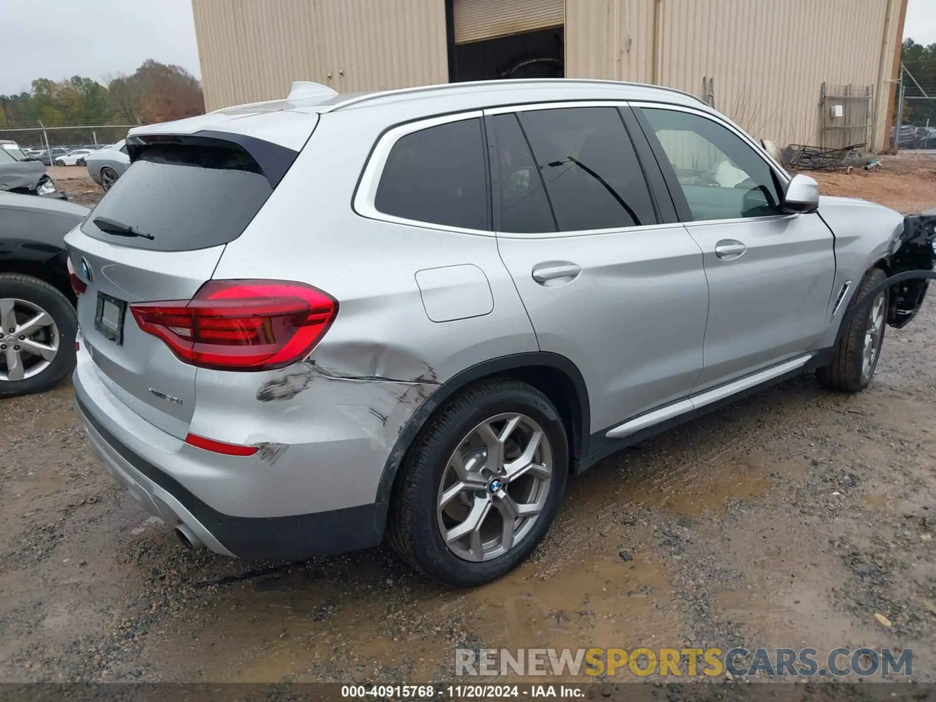 4 fotografías del automóvil dañado 5UXTY5C02L9D08948 BMW X3 2020