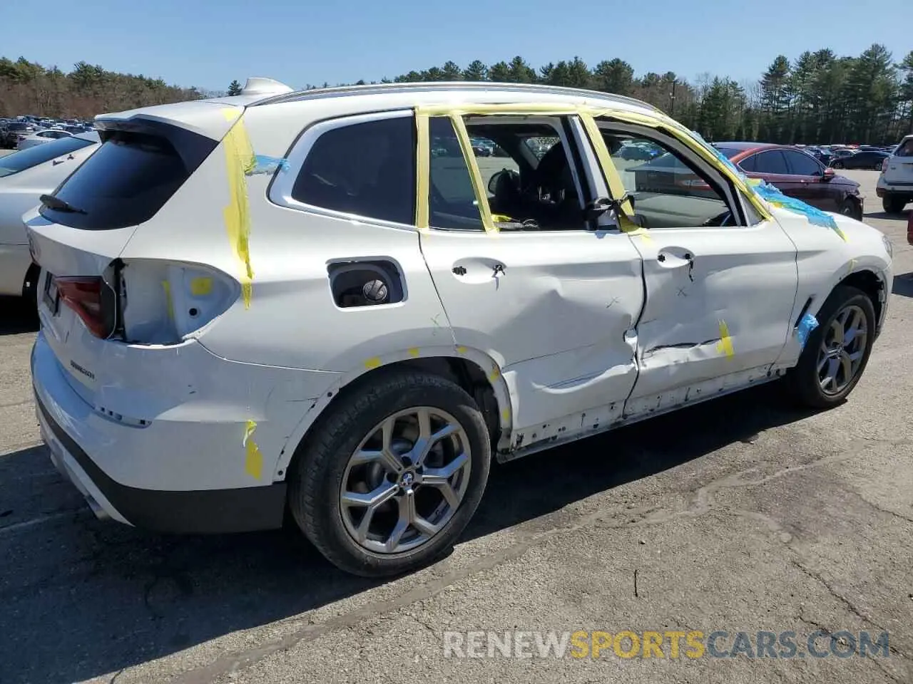 3 fotografías del automóvil dañado 5UXTY5C03LLT35172 BMW X3 2020