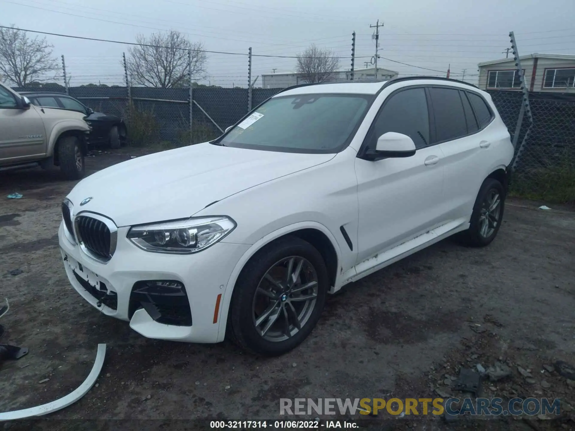 2 fotografías del automóvil dañado 5UXTY5C04L9C44203 BMW X3 2020