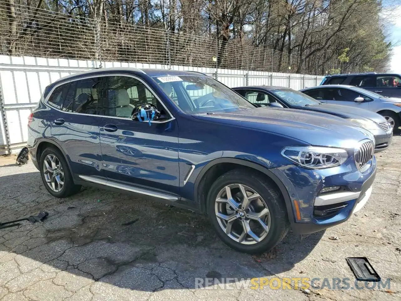 4 fotografías del automóvil dañado 5UXTY5C07L9D65002 BMW X3 2020